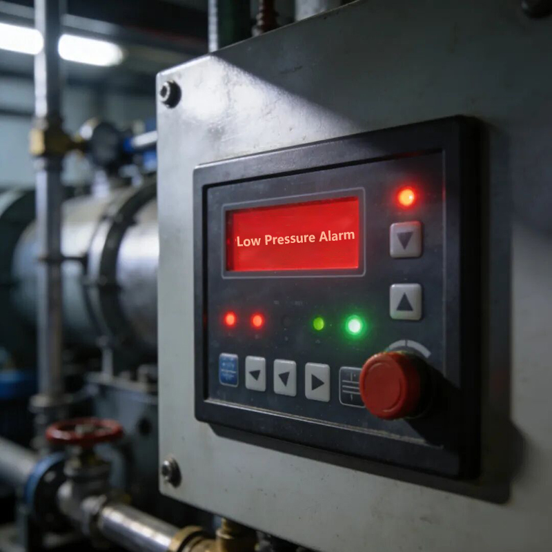 water chiller low pressure alarm