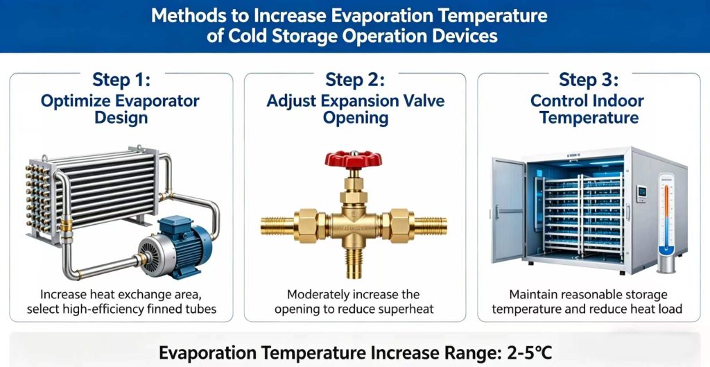 evaporation temperature of cold storage